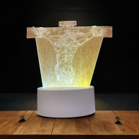 Luminaria De Mesa Abajur Led Jesus 3 Cores