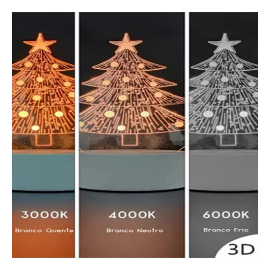 Luminaria De Mesa Abajur Led Arvore De Natal 3 Cores Luminaria De Mesa Abajur Led Arvore De Natal 3 Cores