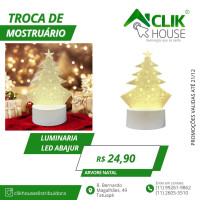 Luminaria De Mesa Abajur Led Arvore De Natal 3 Cores