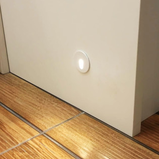 BALIZADOR DE PAREDE REDONDO GOTA 2W 3000K BRANCO QUENTE 