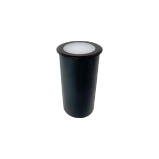 BALIZADOR DE PISO PRETO 1W 3000K BRANCO QUENTE