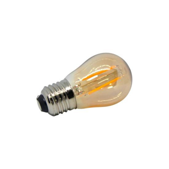 LAMPADA FILAMENTO LED G45 BRANCO QUENTE 2300K 1.8W