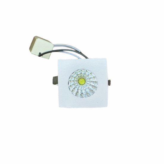 MINI SPOT LED EMBUTIR QUADRADO 1W BRANCO FRIO 6500K