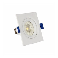 SPOT LED QUADRADO EMBUTIR 3W BRANCO QUENTE 3000K