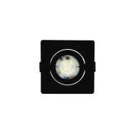 SPOT LED PRETO QUADRADO EMBUTIR 3W BRANCO FRIO 6500K 