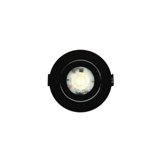 SPOT LED PRETO REDONDO EMBUTIR 3W BRANCO FRIO 6500K 