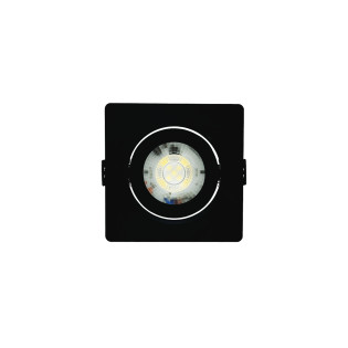 SPOT LED PRETO QUADRADO EMBUTIR 5W BRANCO FRIO 6500K