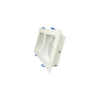 SPOT RECUADO DUPLO QUADRADO 10W BRANCO - BRANCO QUENTE 3000K 