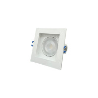 SPOT RECUADO QUADRADO 5W BRANCO - BRANCO QUENTE 3000K 