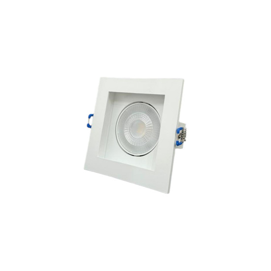 SPOT RECUADO QUADRADO 5W BRANCO - BRANCO FRIO 6500K 