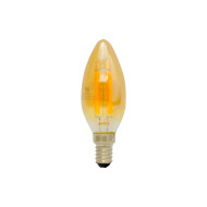 LAMPADA VELA FILAMENTO LED BRANCO QUENTE 2300K 4W E14