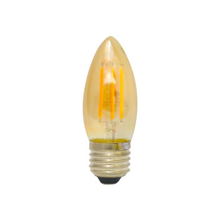 LAMPADA VELA FILAMENTO LED BRANCO QUENTE 2300K 4W E27