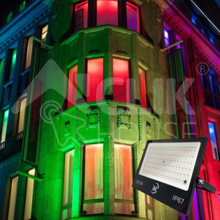 Refletor RGB C/Programação 100w