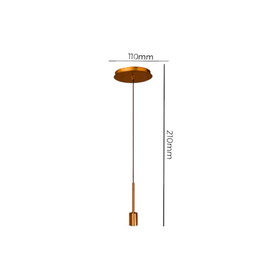 PENDENTE SINGLE GOLD RETRO