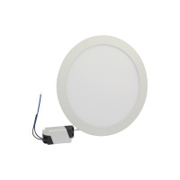 PLAFON LED EMBUTIR REDONDO 18W BRANCO QUENTE 3000K