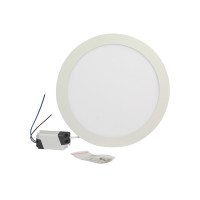 PLAFON LED EMBUTIR REDONDO 24W BRANCO QUENTE 3000K