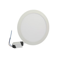 PLAFON LED EMBUTIR REDONDO 24W BRANCO QUENTE 3000K