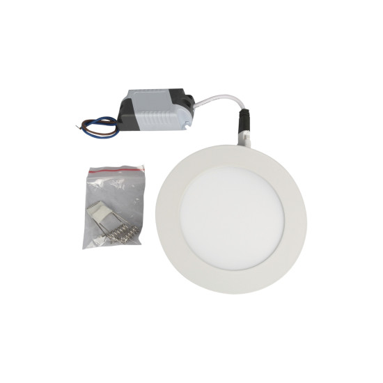 PLAFON LED EMBUTIR REDONDO 6W BRANCO FRIO 6500K