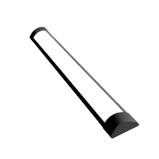 LUMINARIA SLIM LED 40W 120CM PRETO 3000K BRANCO QUENTE