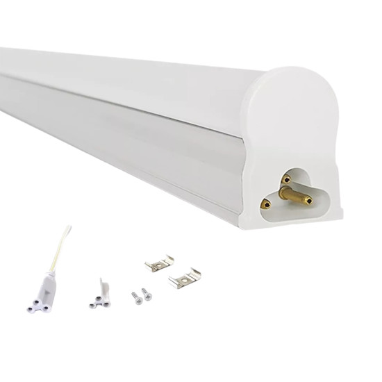 T5 COM CALHA 20W 120CM 3000K BRANCO QUENTE