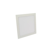 PLAFON LED EMBUTIR QUADRADO 18W BRANCO QUENTE 3000K