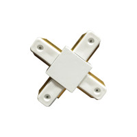 CONECTOR EMENDA TRILHO EM X BRANCO