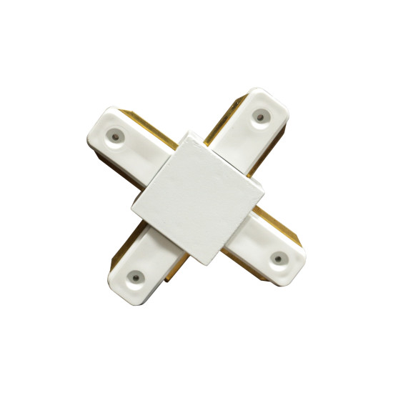 CONECTOR EMENDA TRILHO EM X BRANCO