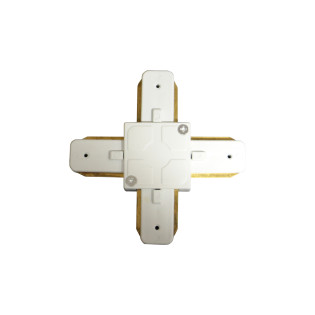 CONECTOR EMENDA TRILHO EM X BRANCO