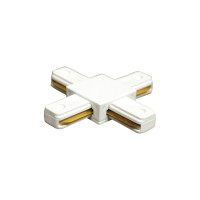 CONECTOR EMENDA TRILHO EM X BRANCO