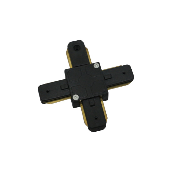 CONECTOR EMENDA TRILHO EM X PRETO